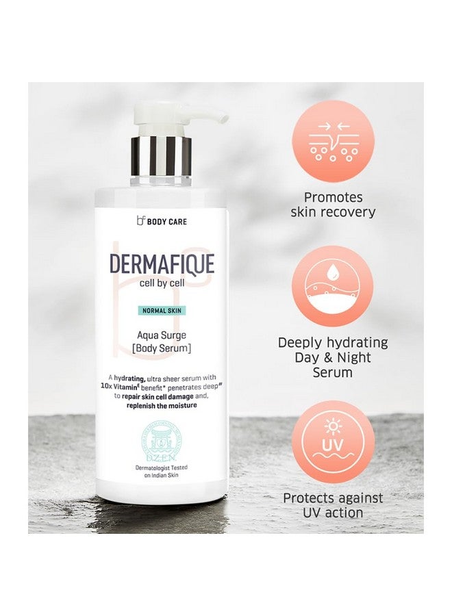 Dermafique Aqua Surge Body Lotion Serum With Shea Butter - 500Ml, Body Lotion For Normal Skin, With 10X Vitamin E Benefits, Repairs Skin Cell Damage, Moisturizer For Body | Dermatologist Tested - Image 4