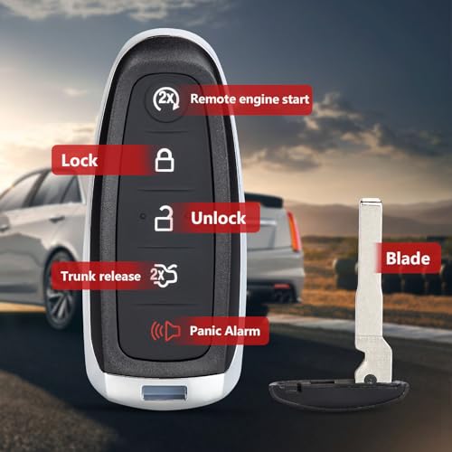 Aichiyu Smart Remote Key Fob Replacement for Ford Escape Titanium 2013-2016 Focus C-Max Maverick 315Mhz ID83 Chip FCC ID: M3N5WY8609, P/N: 164-R7995, CJ5T-15K601-Dx - Image 2