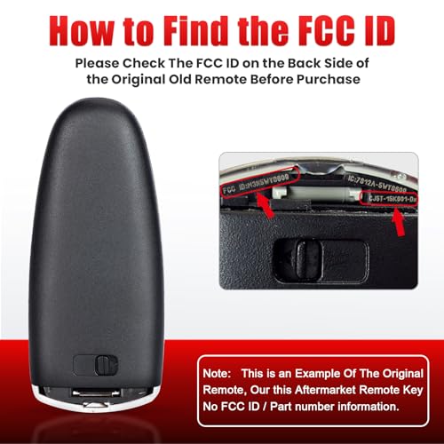 Aichiyu Smart Remote Key Fob Replacement for Ford Escape Titanium 2013-2016 Focus C-Max Maverick 315Mhz ID83 Chip FCC ID: M3N5WY8609, P/N: 164-R7995, CJ5T-15K601-Dx - Image 4