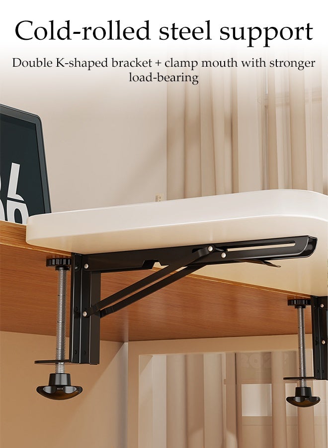 DUNISO Desktop Extension Board,Punch-Free, Ergonomic Desk Extender Tray - Clamp-on Extension Shelf for Computer Arm Support for Home Office Comfort & Productivity - Image 3