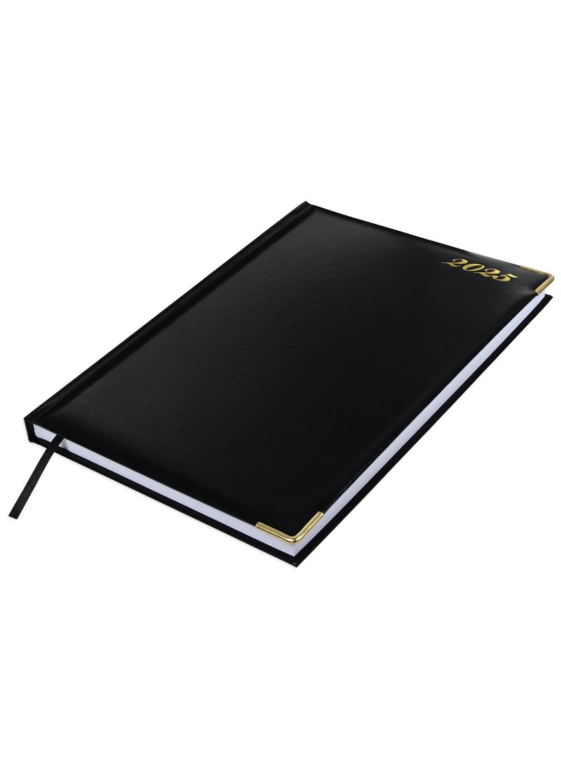 FIS FIS A4 Diary 2025 English (Golden Corners) Black - FSDI42E25BK  - Image 1