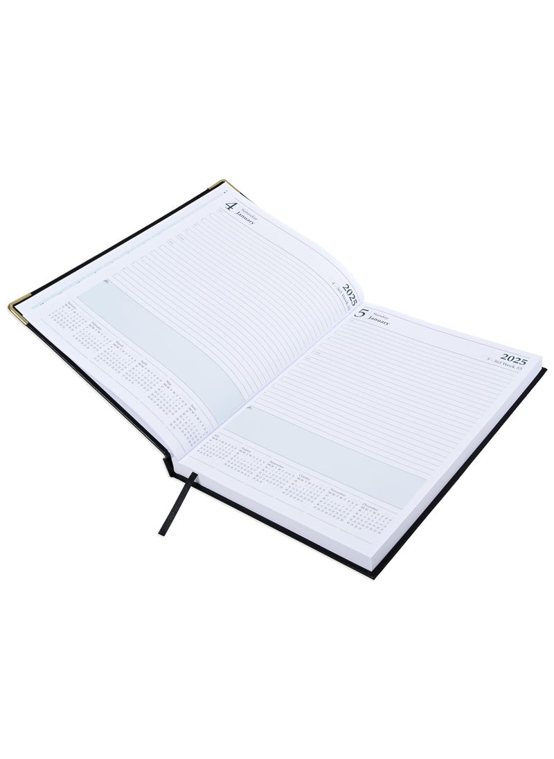 FIS FIS A4 Diary 2025 English (Golden Corners) Black - FSDI42E25BK  - Image 2