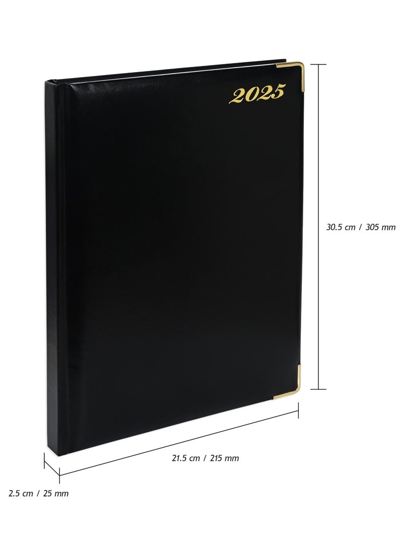 FIS FIS A4 Diary 2025 English (Golden Corners) Black - FSDI42E25BK  - Image 4
