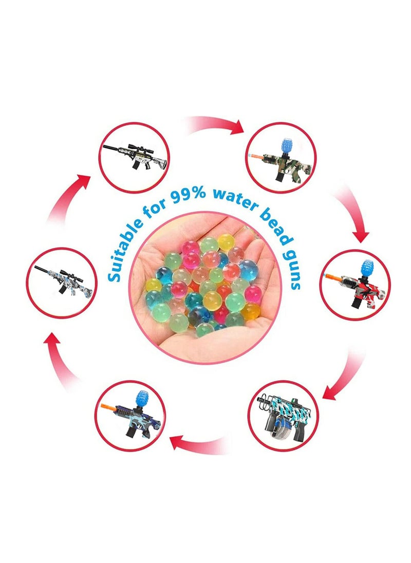 LEDIN - Gel Ball Blaster Refill Ammo 7-8 mm Water Balls Beads Gel Splater Ball Blaster Toy Splatrball Ammo for Splatter Gall Water Blaster (Multicolor-10 Pack) - Image 1