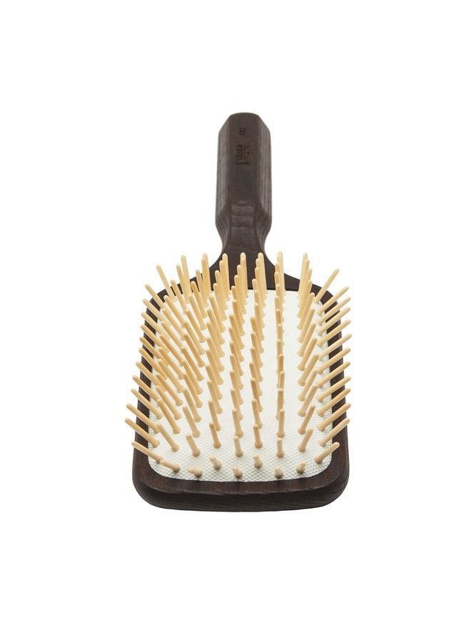 Ibiza Hair Professional Paddle Detangling Brush with Natural Wooden Pins (CX2) Stimulate Scalp & Reduce Drying Time, Carbonized Wood Makes this Brush Durable Yet Light Weight, Hypo-Allergenic - Image 2