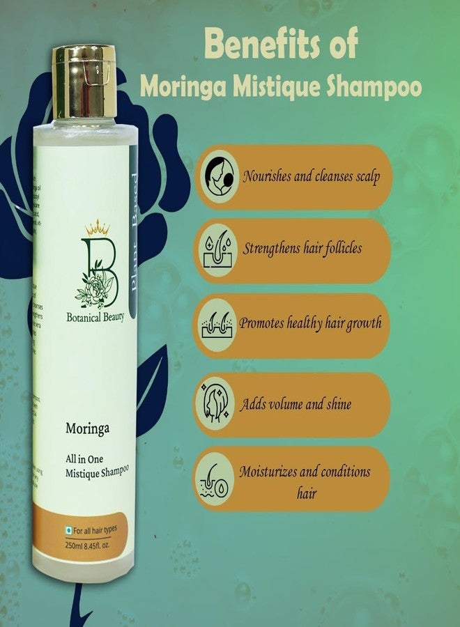 Botanical Beauty Moringa Anti Dandruff Shampoo | Plant-Based Herbal Shampoo for Hair Fall & Dandruff Control - with Neem, Bhringraj, Aloe Vera | Herbal Shampoo for Men & Women | All Hair Types | 250ml - Image 4