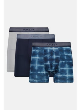 Pajar Men 3 Pack Brand Logo Boxer Brief, Navy  - Image 1