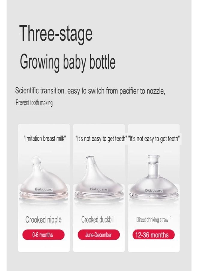 Baby Care Baby Bottle Nipple with Gravity Straw Set and Air Disc - Soft Silicon & BPA-Free, Baby Feeding Bottle Nipple for Nopayon 0.3 Pro Glass Bottles, Ideal for Newborns and Infants Age 1-3 Months - Image 5