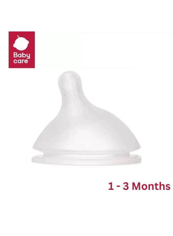 Baby Care Baby Bottle Nipple with Gravity Straw Set and Air Disc - Soft Silicon & BPA-Free, Baby Feeding Bottle Nipple for Nopayon 0.3 Pro Glass Bottles, Ideal for Newborns and Infants Age 1-3 Months - Image 1