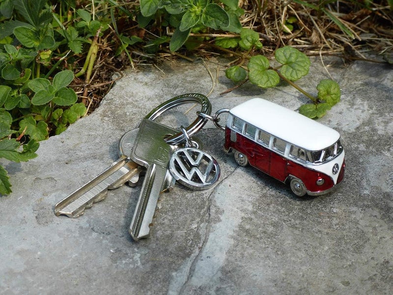 Brisa VW T1 Bus Keychain in Red and White - Image 4