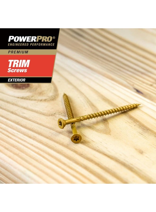 Power Pro 48633 Trim Screws, #8 x 3", All Purpose Wood, Deck, Composite, and Exterior Trim Screws, Rust Resistant, Bronze, 1lb Box, 108 pcs - Image 4