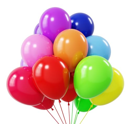 KBZVNAF Rainbow Balloons Latex Party Balloons 50 Pack 12 inch Helium Assorted Bright Balloons for Wedding Baby Shower Birthday Party Decorations - Image 1