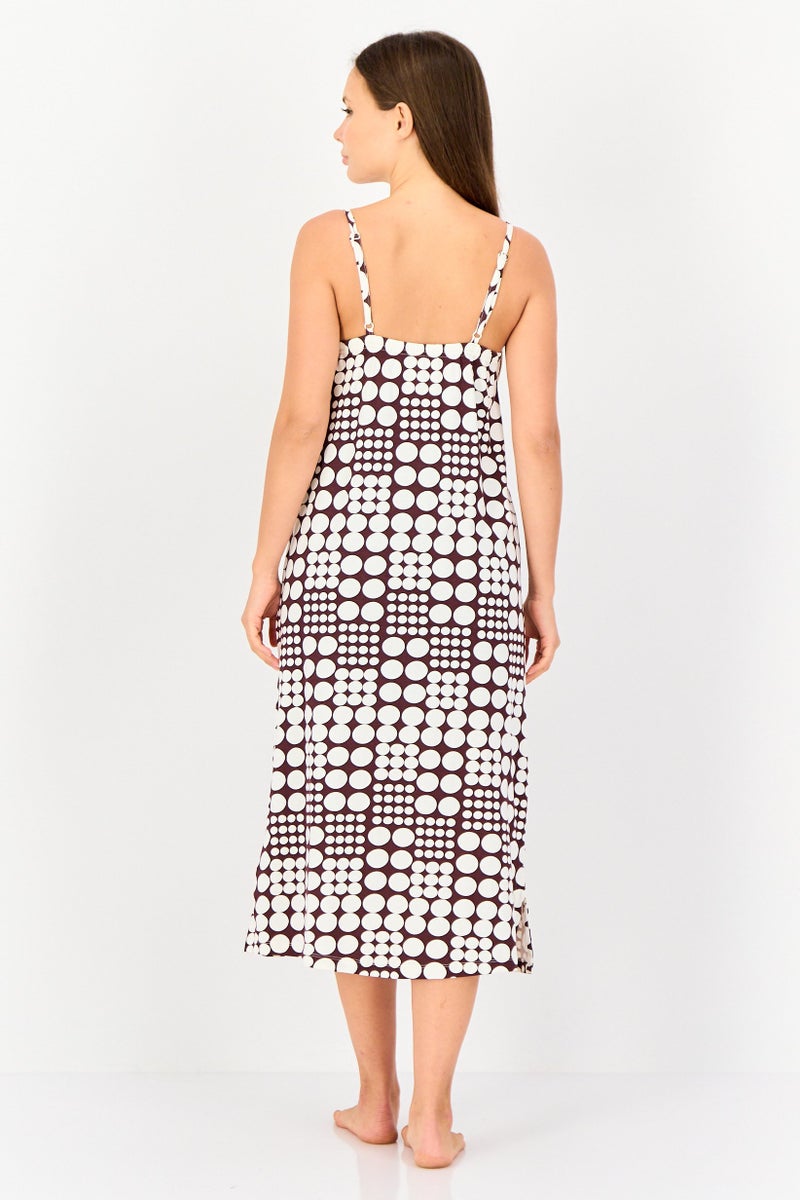 zivame فستان نوم بدون أكمام بنقاط بولكا للنساء، متعدد الألوان - Image 2