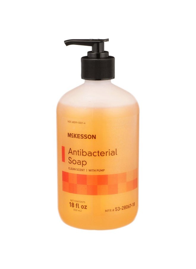 McKesson - McKesson Antibacterial Liquid Hand Soap, 18 oz [Pack of 1] Pump Bottle, Clean Scent - Image 1