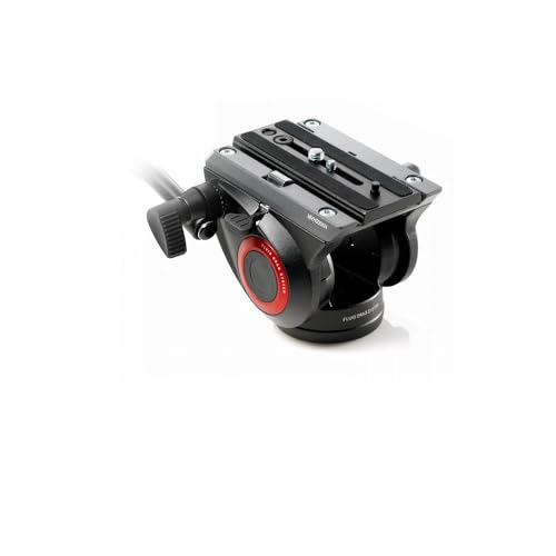 Manfrotto Lightweight Fluid Tripod Video Head with Flat Base (Mvh500Ah) - Black - Image 2