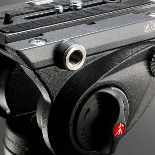 Manfrotto Lightweight Fluid Tripod Video Head with Flat Base (Mvh500Ah) - Black - Image 3