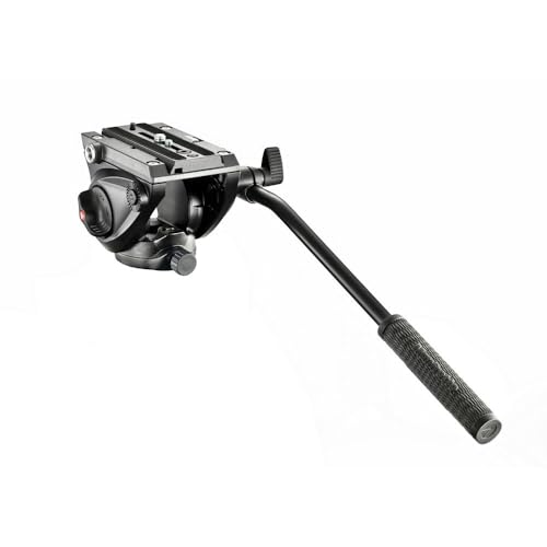 Manfrotto Lightweight Fluid Tripod Video Head with Flat Base (Mvh500Ah) - Black - Image 1