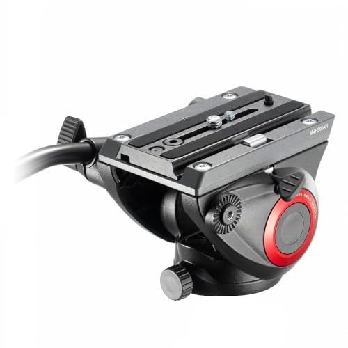 Manfrotto Lightweight Fluid Tripod Video Head with Flat Base (Mvh500Ah) - Black - Image 5