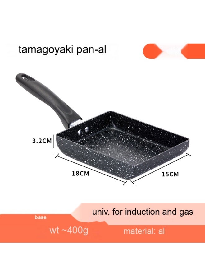 NeeMee Tamagoyaki Pan Japanese Rice Stone Pan Breakfast Pan Home Use Flat Pan Square Non-stick Pan - Image 1