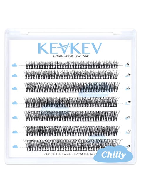 Lash Clusters 84 Pcs Cluster Lashes Eyelash Clusters DIY Cluster Eyelash Extensions Individual Lashes Soft and Comfortable (Chilly,D-8-16mix)