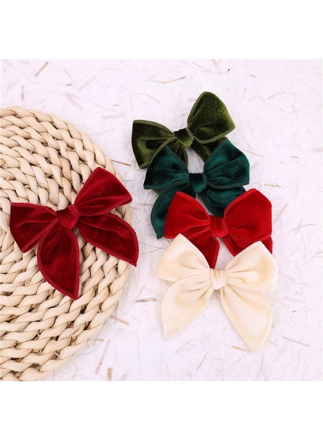 Sugarmelon Velvet Bow Hair Clips Barrettes for Baby Girl, Alligator Clip Accessories for Toddler Kids Little Girl Teens Women (Velvet Fable 3inch 24 pcs) - Image 2