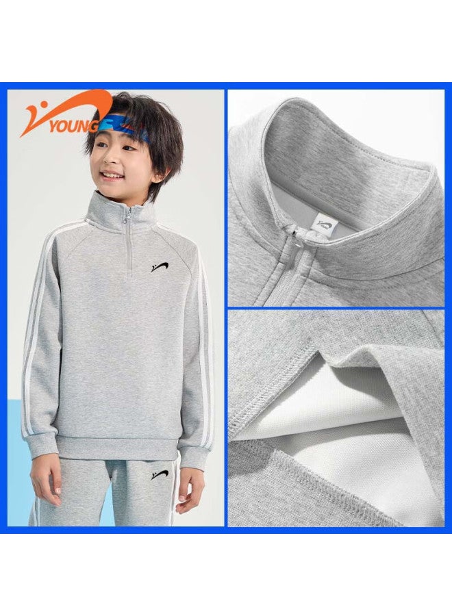 Guirenniao Boys' Kids' Outfit National Trend New Children's Spring And Autumn Clothes Big Kids Autumn Two-piece Sweatshirt And Pants Set