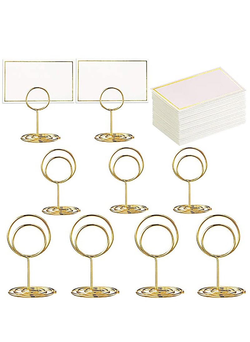 KASTWAVE - 24 pcs Place Card Holder Memo Clip Photo Table Number Gold Holder, Stand, Paper Menu Stand - Image 1