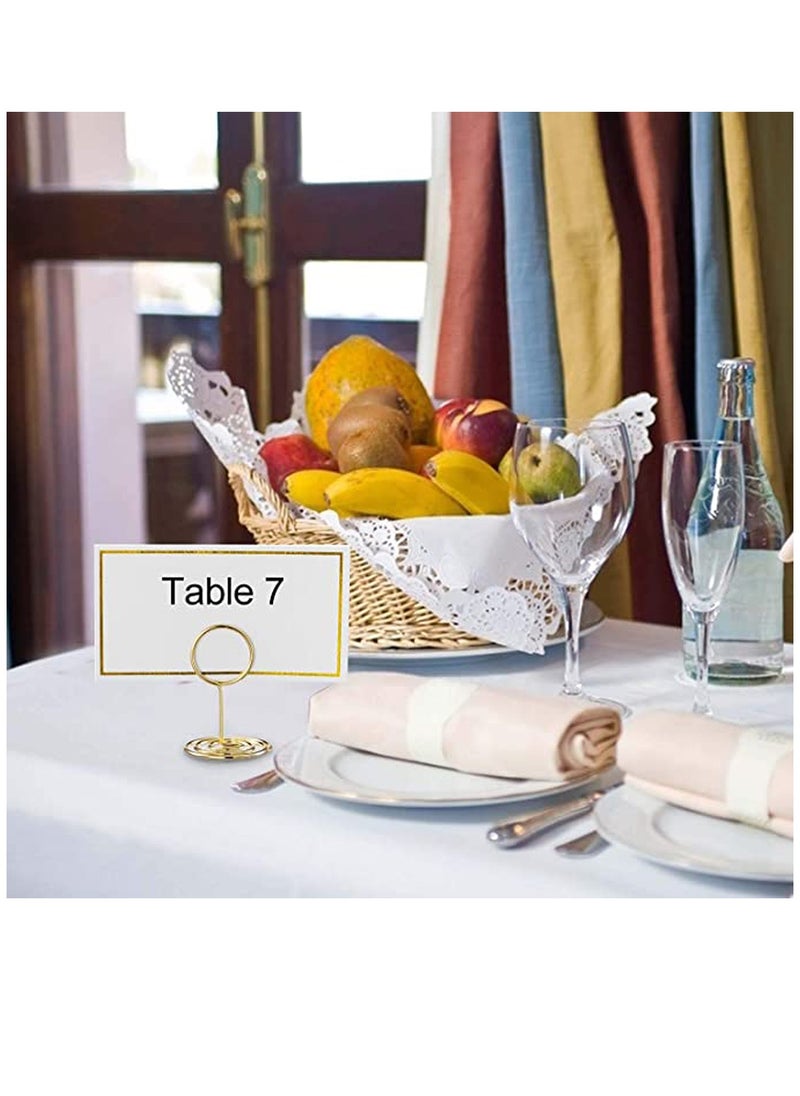 KASTWAVE - 24 pcs Place Card Holder Memo Clip Photo Table Number Gold Holder, Stand, Paper Menu Stand - Image 1
