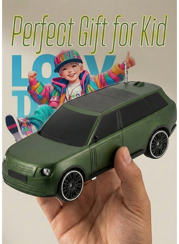 CLEAR TONE 10W Car Shape Bluetooth Speaker with FM Radio | 1200mAh Rechargeable Battery | Wireless Speaker with USB, TF Card & Type-C Charging | Portable Mini Speaker- Green Color - Image 5