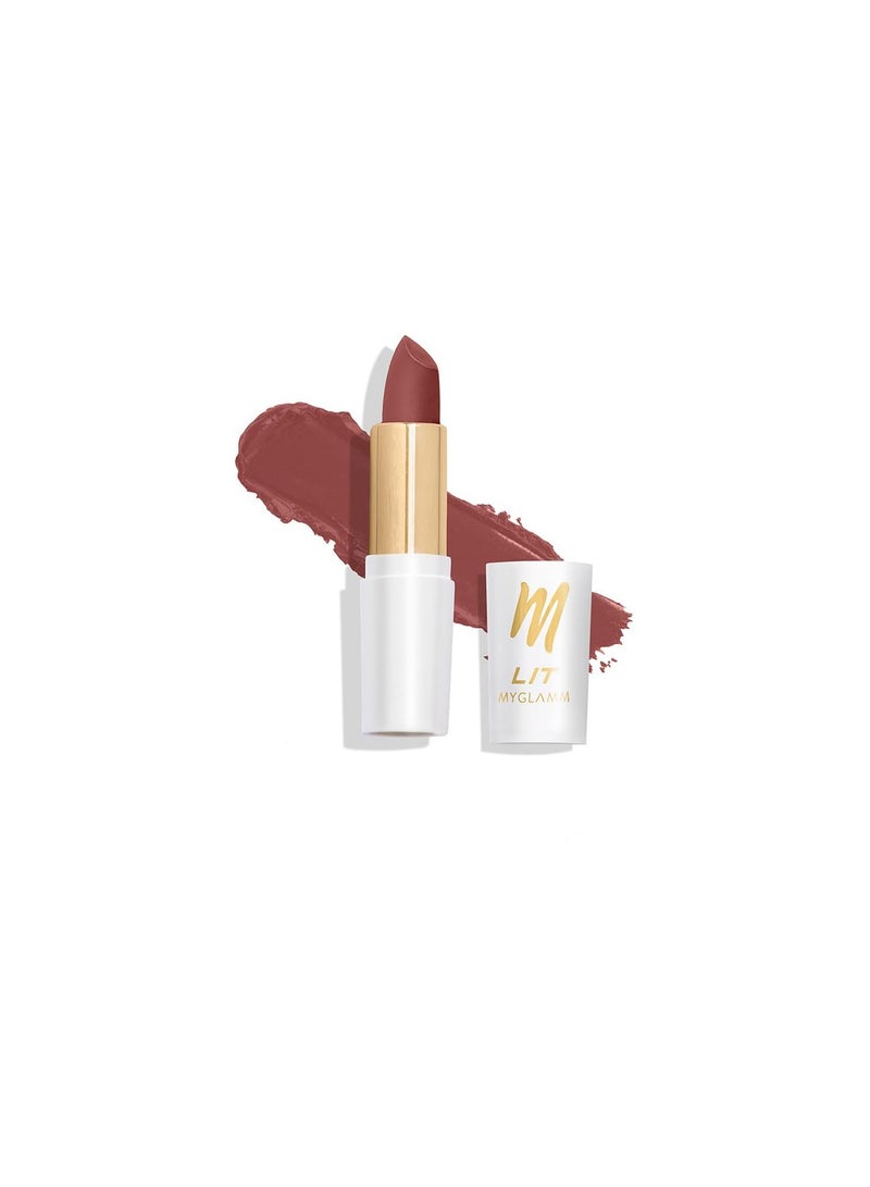 MyGlamm Moist Matte Lipstick  Brown Toffee Shade Long Lasting  Pigmented  Hydrating Lipstick with Moringa Oil and Vitamin E  4.2g - Image 1