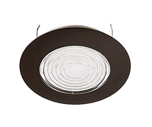 NICOR Lighting 6 inch Oil-Rubbed Bronze Recessed Shower Trim with Glass Fresnel Lens (17502OB) - Image 1