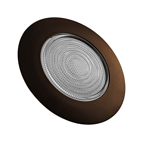 NICOR Lighting 6 inch Oil-Rubbed Bronze Recessed Shower Trim with Glass Fresnel Lens (17502OB) - Image 4