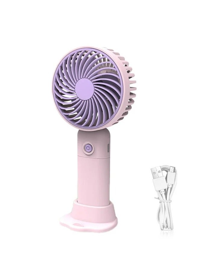 New Mini Portable Desktop Fan USB Charging Electronic Fan Multi-Color High Speed ​​Rechargeable Summer Table Cooling Fan with Stand for Home Office Indoor Outdoor Travel (Colors) - Image 1