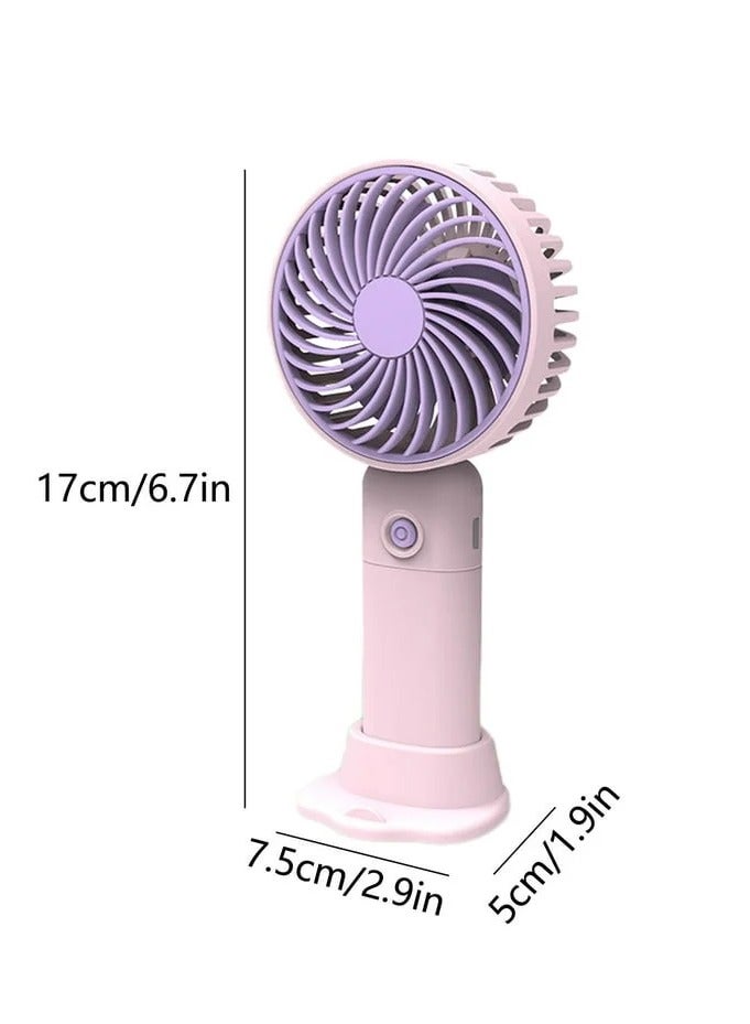 New Mini Portable Desktop Fan USB Charging Electronic Fan Multi-Color High Speed ​​Rechargeable Summer Table Cooling Fan with Stand for Home Office Indoor Outdoor Travel (Colors) - Image 2