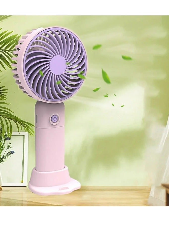 New Mini Portable Desktop Fan USB Charging Electronic Fan Multi-Color High Speed ​​Rechargeable Summer Table Cooling Fan with Stand for Home Office Indoor Outdoor Travel (Colors) - Image 3