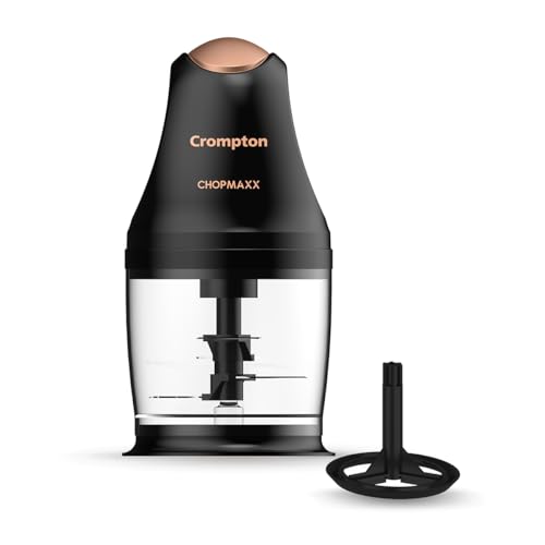 Crompton ChopMaxx Electric Vegetable Chopper | 300 Watts Motors | Twin S-Shaped Ninja food grade blades | 800 ml see through food grade bowl | Whisking attachment | Easy to clean & Store - Image 1
