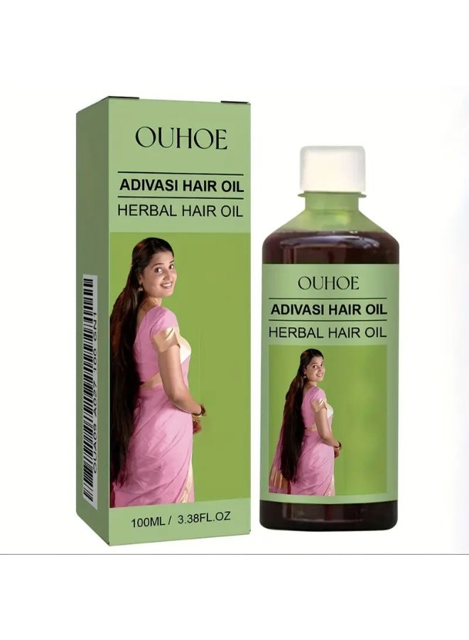 OUHOE Adivasi Hair Care Oil – Scalp Cleansing, Hair Loss Prevention & Damage Repair for Strong, Healthy Hair - Image 1