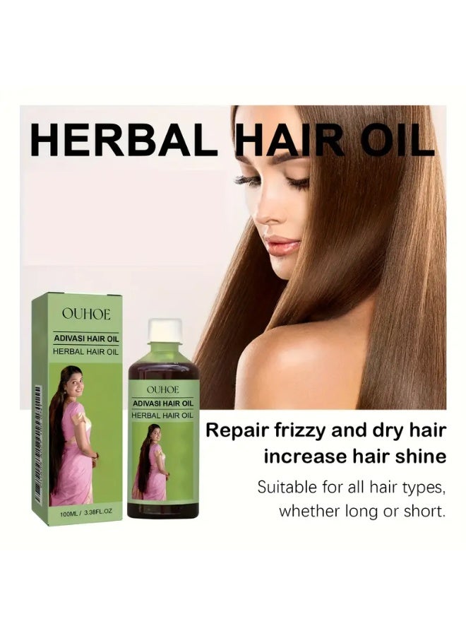 OUHOE Adivasi Hair Care Oil – Scalp Cleansing, Hair Loss Prevention & Damage Repair for Strong, Healthy Hair - Image 3