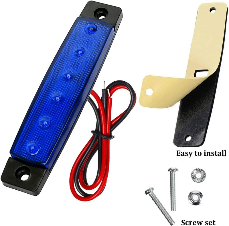 KEING 10 Pack LED Rock Strip Lights Waterproof Exterior Interior Lights Car Underglow Wheel Fender Well Lighting Kits for Golf Cart Jeep Wangler Offroad Truck Ford RV UTV ATV RZR Snowmobile (Blue) - Image 3