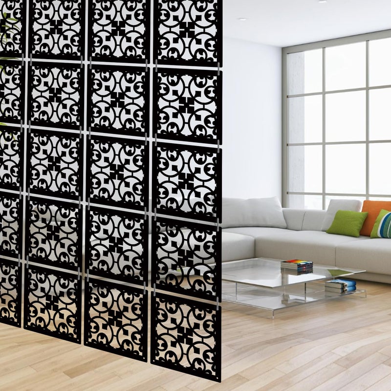 Olive Tree Olive Tree 12Pcs Hanging Room Divider Panel Modern Hanging Screen Partition for Home Decoration Living Room 115 x 115 12 PanelsOTD6099  - Image 2