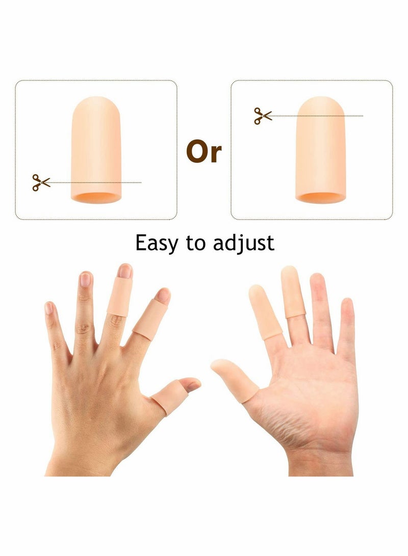 Gel Finger Protector Set - Finger Cots Silicone Cover Caps for Cracked Fingers and Trigger Finger Relief - 20 Pieces - Image 5