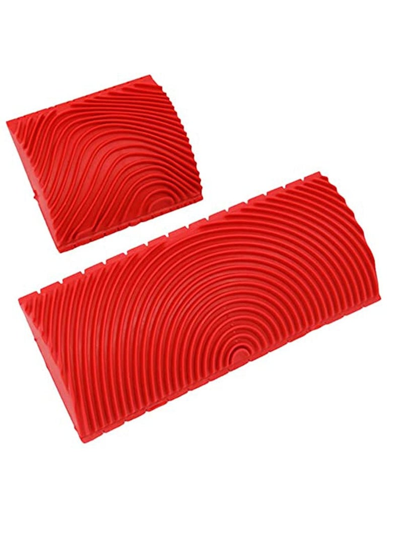 Excefore طقم أدوات تلوين حبيبات الخشب 2 قطعة يقلد نمط الخشب لتلوين الأبواب المنزلية والمكاتب وديكور الحرف اليدوية (3 إنش و 6 إنش) - Image 1