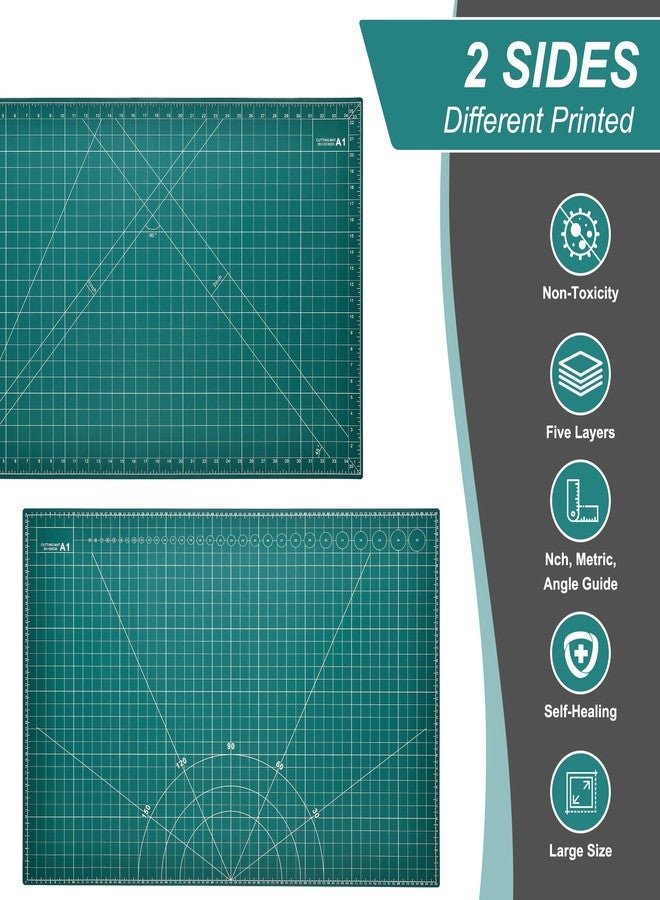 Prime Vinyl Cutting Mat, 23" x 35" Large Self Healing Sewing Mat, 5-Ply Heavy Cut Board, Rotary Cutting Mat for Crafts, Sewing Supplies and Quilting Tools. - Image 2