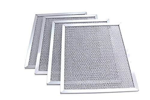 Kitchen Basics 101 4 Pk Aluminum Hood Vent Filter 97006931 Replacement for Broan Nutone BP29 Exhuast Fan 1172137 53078 88150 99010121 105 x 875 inch