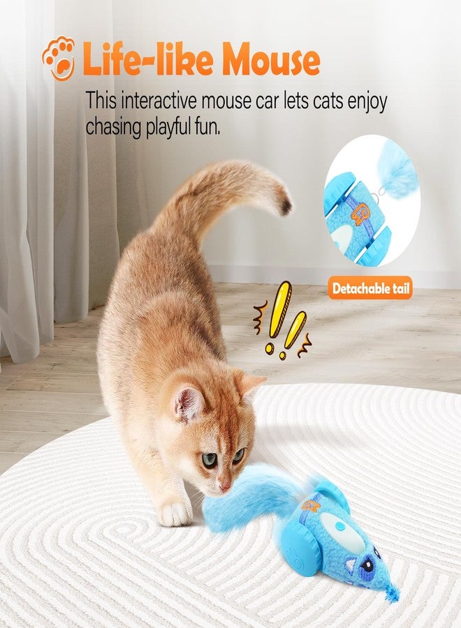 Migipaws Cat Toy,Plush Mice Car (Blue) - Image 2