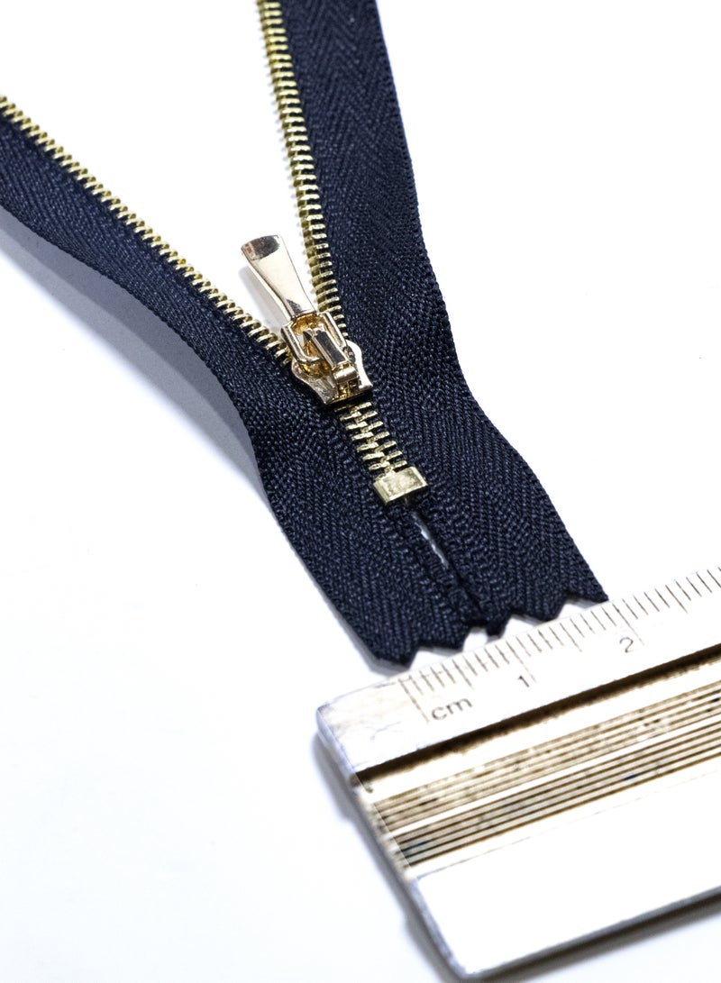 Premium Metal Zipper No.1 - 4pcs - 20cm Heavy-Duty Zippers for Sewing, Crafts & Fashion Accessories (Black+Gold) - Image 4