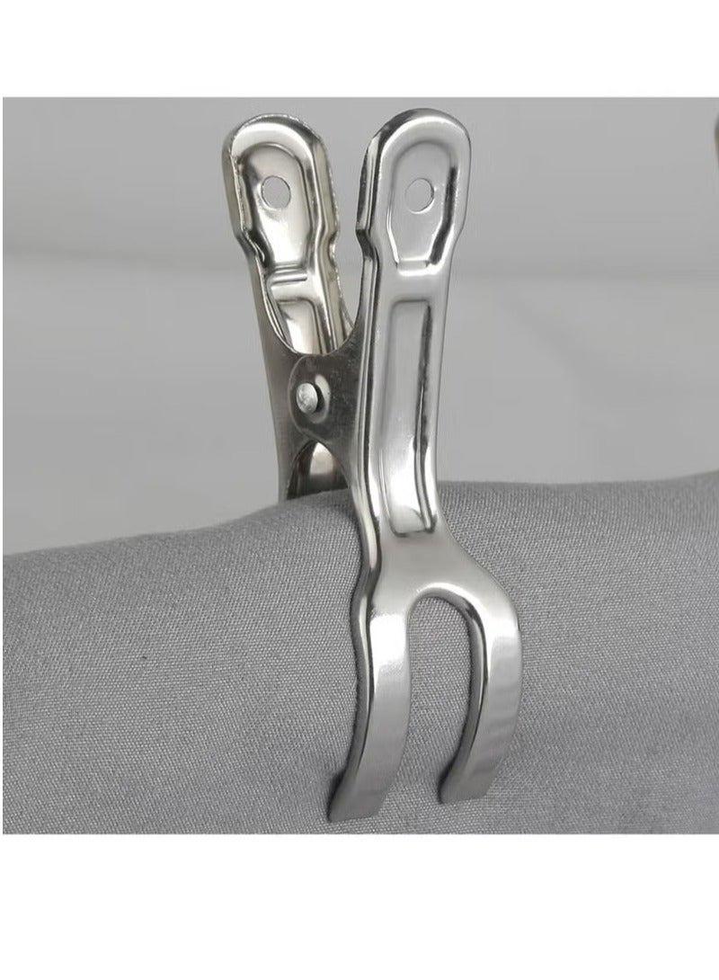 18 Packs Beach Towel Clips Pool Cover Beach Chair Clips Clothespins Peg Clamps for Chairs,Cruise,Boat - Image 4