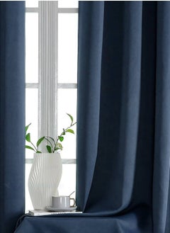 MAXQON Premium Quality Blackout Curtain 1-Piece Large Size (140x270cm) for Bedroom | Living Room, Color Pearl Blue  - Image 1