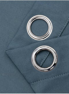 MAXQON Premium Quality Blackout Curtain 1-Piece Large Size (140x270cm) for Bedroom | Living Room, Color Pearl Blue  - Image 5