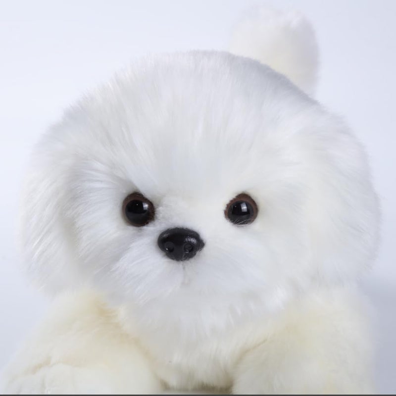 CU-MATE Realistic Plush Maltese Dog, Stuffed Animal Puppy Dog Toys for Girls Boys Birthday, White, 14inch - Image 3